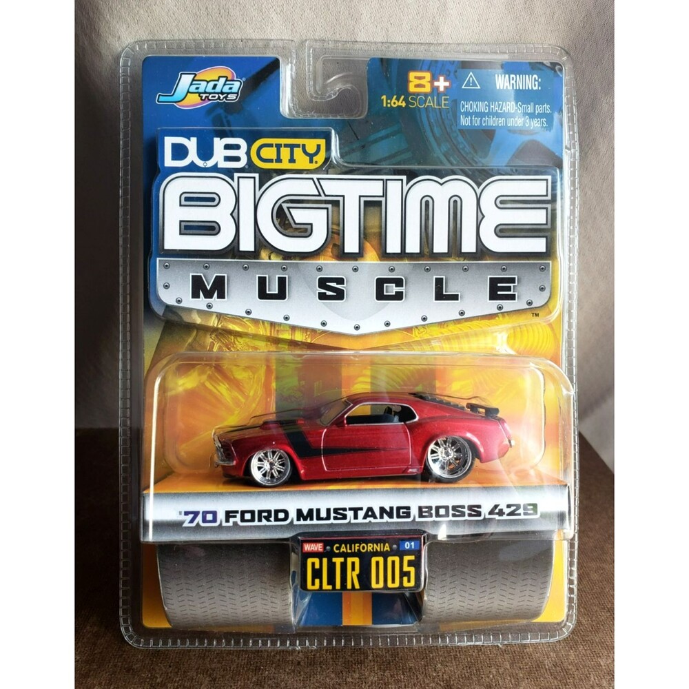 2004 Jada Toys '70 FORD MUSTANG BOSS 429 RED DUB CITY BigTime Muscle Car 1:64